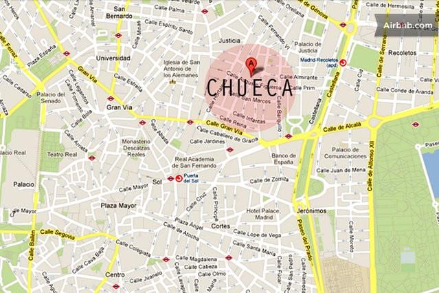 મેડ્રિડ chueca નકશો