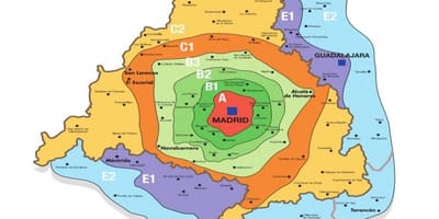 મેડ્રિડ ઝોન ટી નકશો