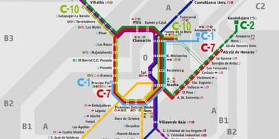 નકશો મેડ્રિડ atocha રેલવે સ્ટેશન